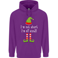 I'm Not Short I'm Elf Sized Funny Christmas Mens 80% Cotton Hoodie Purple
