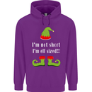 I'm Not Short I'm Elf Sized Funny Christmas Mens 80% Cotton Hoodie Purple