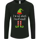 I'm Not Short I'm Elf Sized Funny Christmas Mens Long Sleeve T-Shirt Black