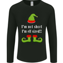 I'm Not Short I'm Elf Sized Funny Christmas Mens Long Sleeve T-Shirt Black