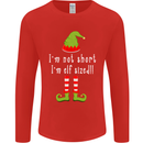 I'm Not Short I'm Elf Sized Funny Christmas Mens Long Sleeve T-Shirt Red
