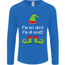 I'm Not Short I'm Elf Sized Funny Christmas Mens Long Sleeve T-Shirt Royal Blue