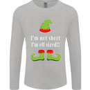 I'm Not Short I'm Elf Sized Funny Christmas Mens Long Sleeve T-Shirt Sports Grey