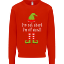 I'm Not Short I'm Elf Sized Funny Christmas Mens Sweatshirt Jumper Bright Red