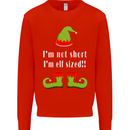 I'm Not Short I'm Elf Sized Funny Christmas Mens Sweatshirt Jumper Bright Red