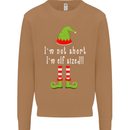 I'm Not Short I'm Elf Sized Funny Christmas Mens Sweatshirt Jumper Caramel Latte