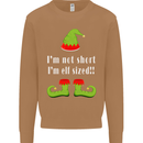I'm Not Short I'm Elf Sized Funny Christmas Mens Sweatshirt Jumper Caramel Latte