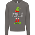 I'm Not Short I'm Elf Sized Funny Christmas Mens Sweatshirt Jumper Charcoal
