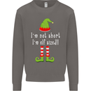 I'm Not Short I'm Elf Sized Funny Christmas Mens Sweatshirt Jumper Charcoal