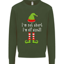 I'm Not Short I'm Elf Sized Funny Christmas Mens Sweatshirt Jumper Forest Green