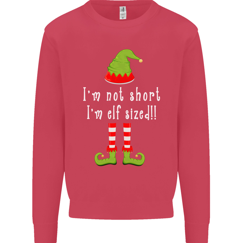 I'm Not Short I'm Elf Sized Funny Christmas Mens Sweatshirt Jumper Heliconia