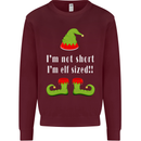 I'm Not Short I'm Elf Sized Funny Christmas Mens Sweatshirt Jumper Maroon
