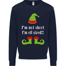 I'm Not Short I'm Elf Sized Funny Christmas Mens Sweatshirt Jumper Navy Blue