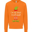 I'm Not Short I'm Elf Sized Funny Christmas Mens Sweatshirt Jumper Orange