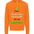 I'm Not Short I'm Elf Sized Funny Christmas Mens Sweatshirt Jumper Orange