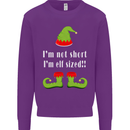 I'm Not Short I'm Elf Sized Funny Christmas Mens Sweatshirt Jumper Purple