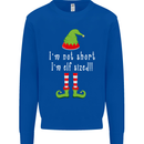 I'm Not Short I'm Elf Sized Funny Christmas Mens Sweatshirt Jumper Royal Blue