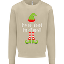I'm Not Short I'm Elf Sized Funny Christmas Mens Sweatshirt Jumper Sand