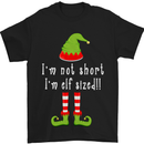 I'm Not Short I'm Elf Sized Funny Christmas Mens T-Shirt Cotton Gildan Black
