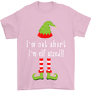 I'm Not Short I'm Elf Sized Funny Christmas Mens T-Shirt Cotton Gildan Light Pink