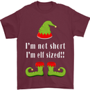 I'm Not Short I'm Elf Sized Funny Christmas Mens T-Shirt Cotton Gildan Maroon