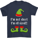 I'm Not Short I'm Elf Sized Funny Christmas Mens T-Shirt Cotton Gildan Navy Blue
