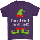 I'm Not Short I'm Elf Sized Funny Christmas Mens T-Shirt Cotton Gildan Purple