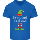 I'm Not Short I'm Elf Sized Funny Christmas Mens V-Neck Cotton T-Shirt Royal Blue
