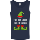 I'm Not Short I'm Elf Sized Funny Christmas Mens Vest Tank Top Navy Blue
