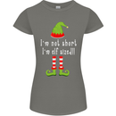 I'm Not Short I'm Elf Sized Funny Christmas Womens Petite Cut T-Shirt Charcoal