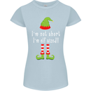 I'm Not Short I'm Elf Sized Funny Christmas Womens Petite Cut T-Shirt Light Blue