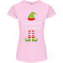 I'm Not Short I'm Elf Sized Funny Christmas Womens Petite Cut T-Shirt Light Pink