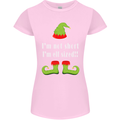 I'm Not Short I'm Elf Sized Funny Christmas Womens Petite Cut T-Shirt Light Pink