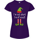 I'm Not Short I'm Elf Sized Funny Christmas Womens Petite Cut T-Shirt Purple