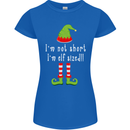 I'm Not Short I'm Elf Sized Funny Christmas Womens Petite Cut T-Shirt Royal Blue
