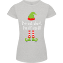 I'm Not Short I'm Elf Sized Funny Christmas Womens Petite Cut T-Shirt Sports Grey