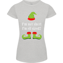 I'm Not Short I'm Elf Sized Funny Christmas Womens Petite Cut T-Shirt Sports Grey