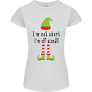 I'm Not Short I'm Elf Sized Funny Christmas Womens Petite Cut T-Shirt White