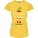 I'm Not Short I'm Elf Sized Funny Christmas Womens Petite Cut T-Shirt Yellow