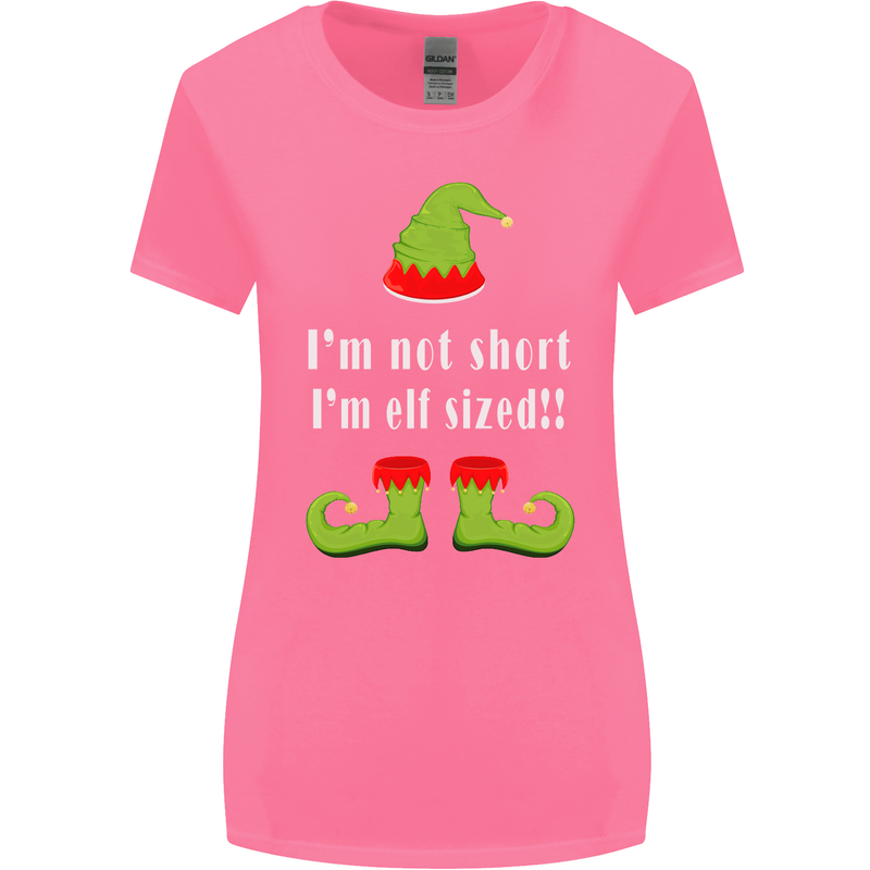 I'm Not Short I'm Elf Sized Funny Christmas Womens Wider Cut T-Shirt Azalea