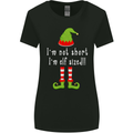I'm Not Short I'm Elf Sized Funny Christmas Womens Wider Cut T-Shirt Black