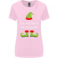 I'm Not Short I'm Elf Sized Funny Christmas Womens Wider Cut T-Shirt Light Pink