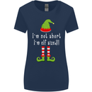 I'm Not Short I'm Elf Sized Funny Christmas Womens Wider Cut T-Shirt Navy Blue