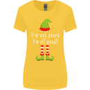 I'm Not Short I'm Elf Sized Funny Christmas Womens Wider Cut T-Shirt Yellow
