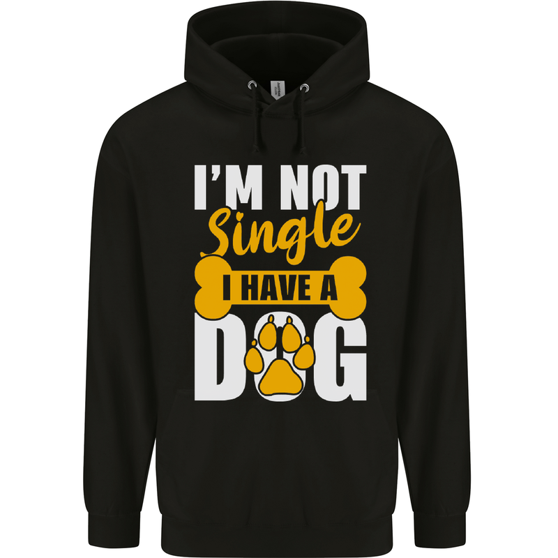 I'm Not Single I Have a Dog Funny Childrens Kids Hoodie Black