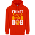 I'm Not Single I Have a Dog Funny Childrens Kids Hoodie Bright Red