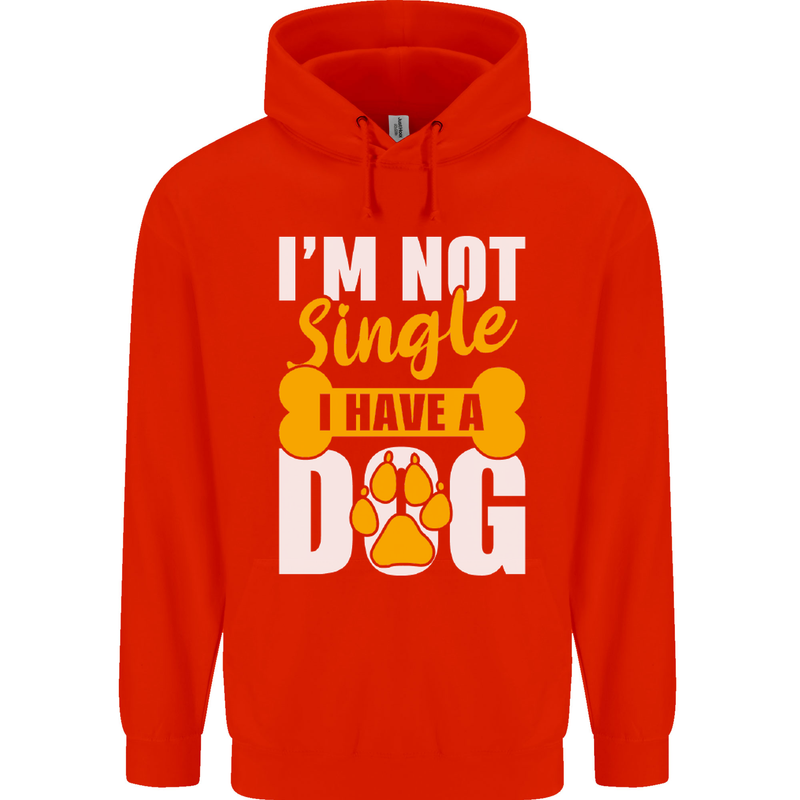 I'm Not Single I Have a Dog Funny Childrens Kids Hoodie Bright Red