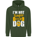 I'm Not Single I Have a Dog Funny Childrens Kids Hoodie Forest Green