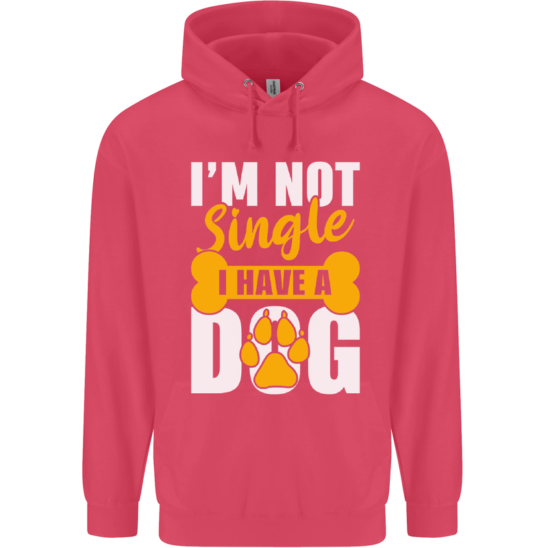 I'm Not Single I Have a Dog Funny Childrens Kids Hoodie Heliconia