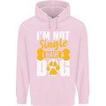 I'm Not Single I Have a Dog Funny Childrens Kids Hoodie Light Pink